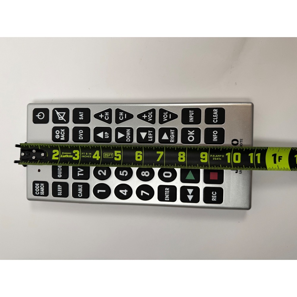 Jumbo Universal Remote Control – Large Buttons – 9.5" – Tested & Working - Picture 4 of 5